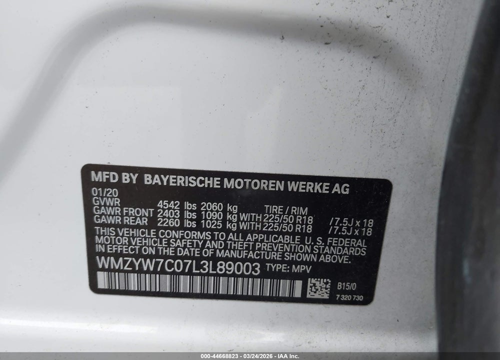 2020 MINI COUNTRYMAN COOPER S VIN: WMZYW7C07L3L89003