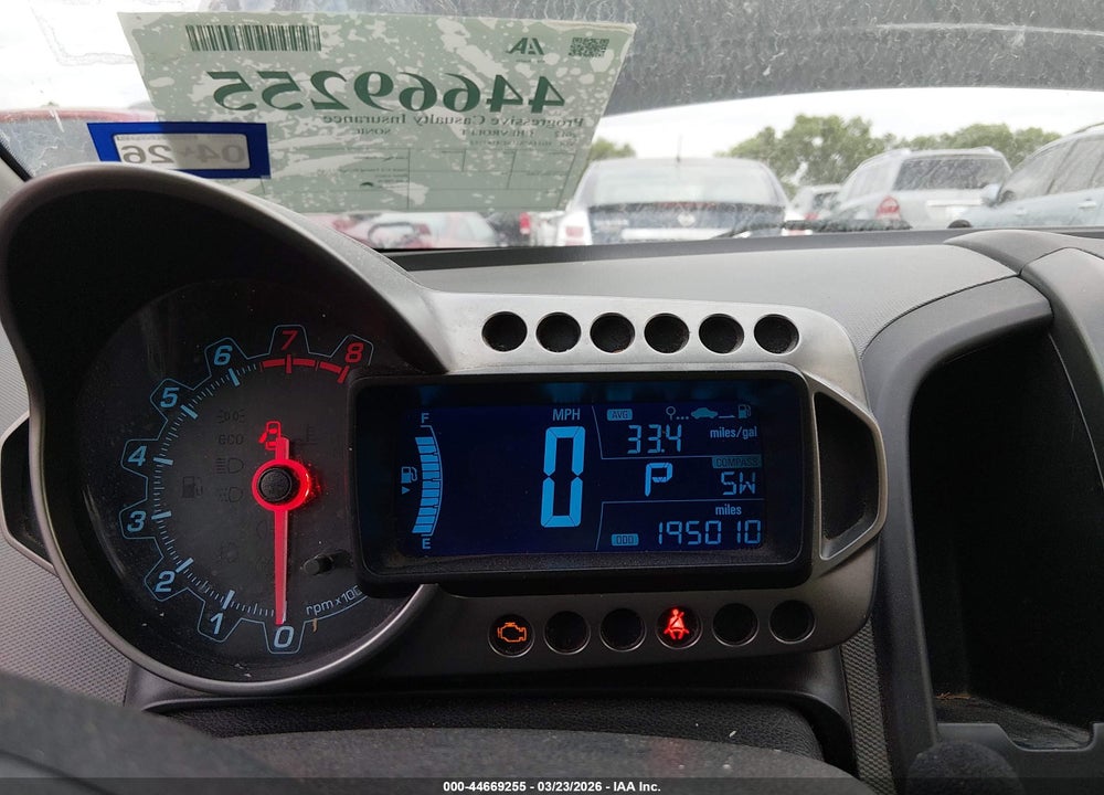 2012 CHEVROLET SONIC 2LS VIN: 1G1JA5SHXC4187965