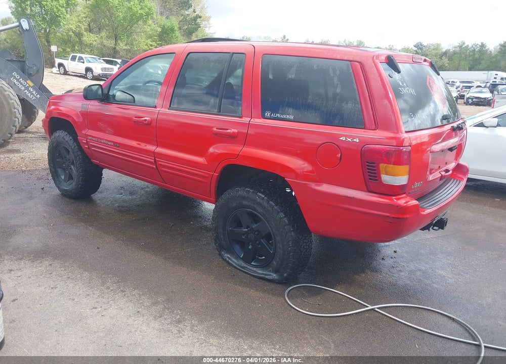 2000 JEEP GRAND CHEROKEE LIMITED VIN: 1J4GW58NXYC384741