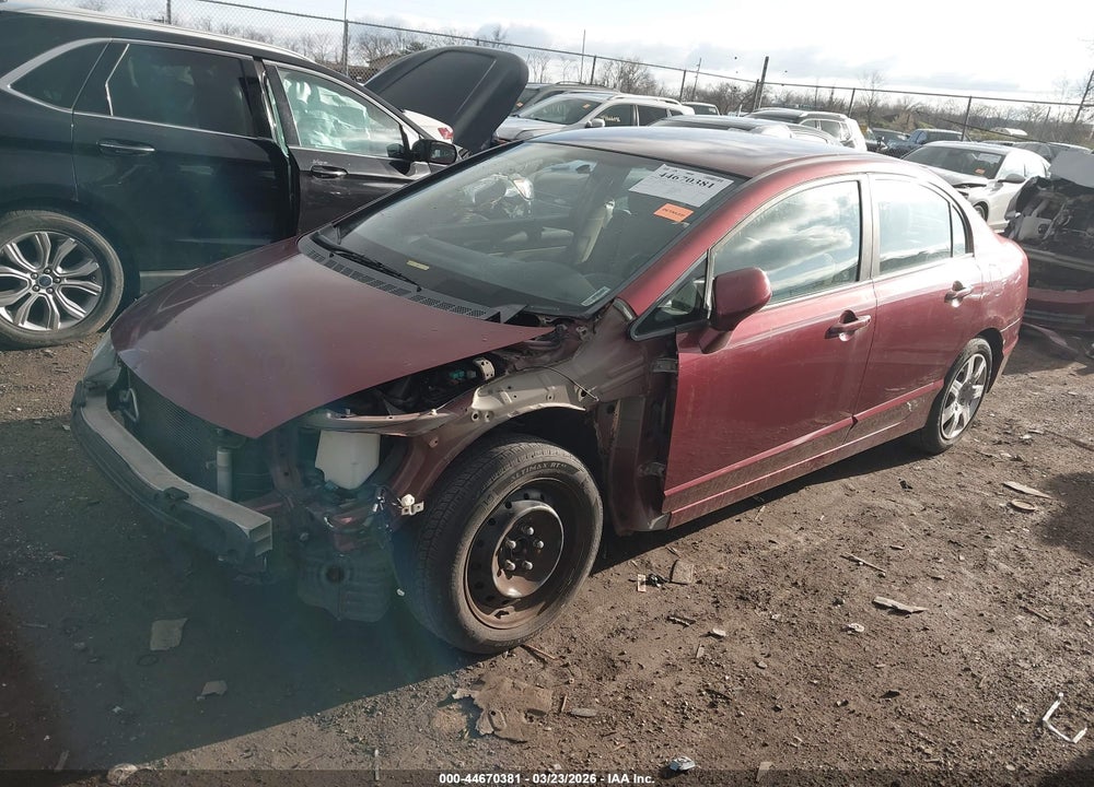 2010 HONDA CIVIC LX VIN: 19XFA1F53AE012216