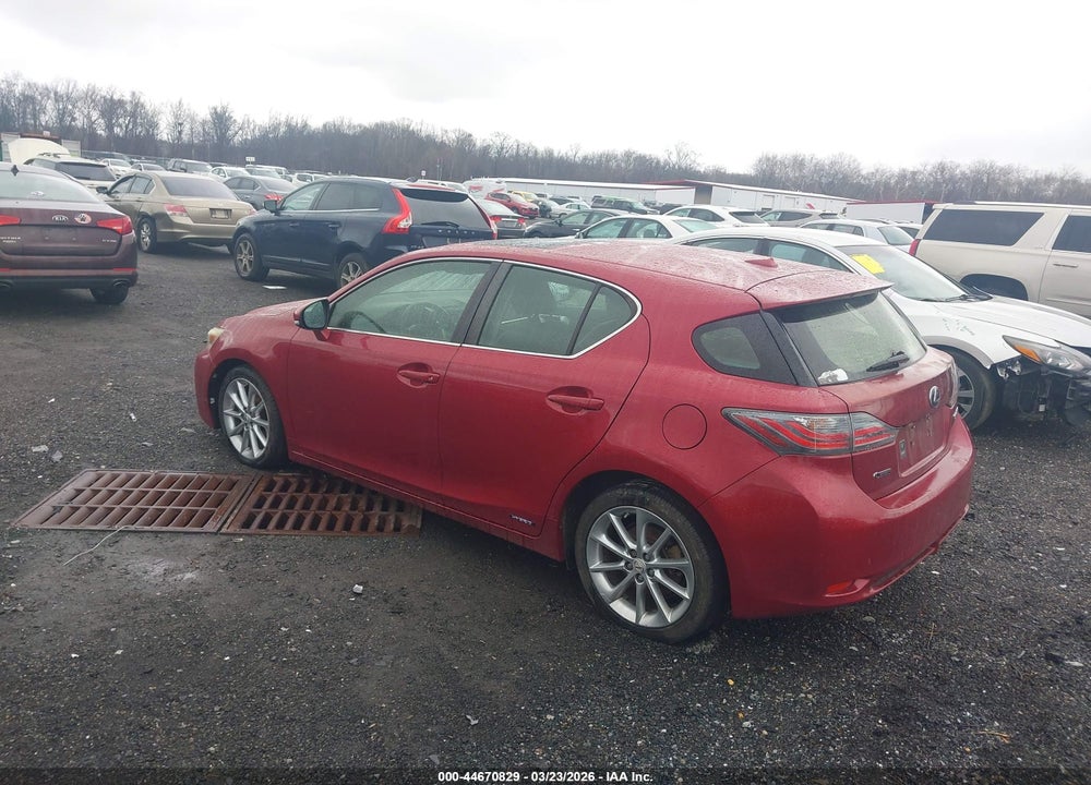 2012 LEXUS CT 200H PREMIUM VIN: JTHKD5BH0C2102225