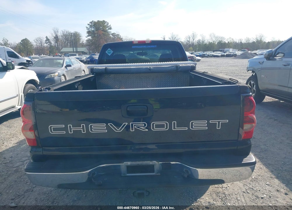 2006 CHEVROLET SILVERADO 1500 WORK TRUCK VIN: 1GCEC14X16Z252483