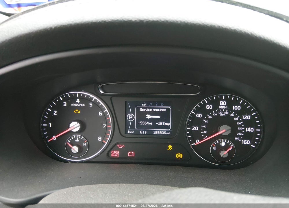2016 KIA SORENTO 2.4L LX VIN: 5XYPG4A36GG016086
