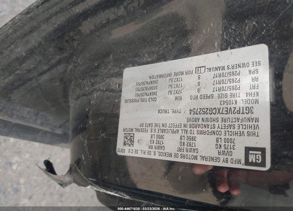 2012 GMC SIERRA 1500 SLE VIN: 3GTP2VE7XCG252754