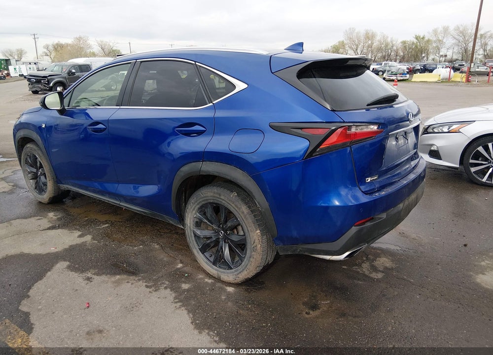 2017 LEXUS NX 200T F SPORT VIN: JTJBARBZ3H2107207