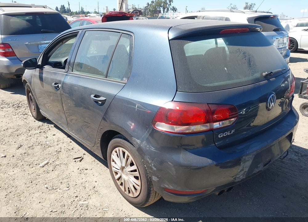 2012 VOLKSWAGEN GOLF 2.5L 4-DOOR VIN: WVWDB7AJ2CW274507
