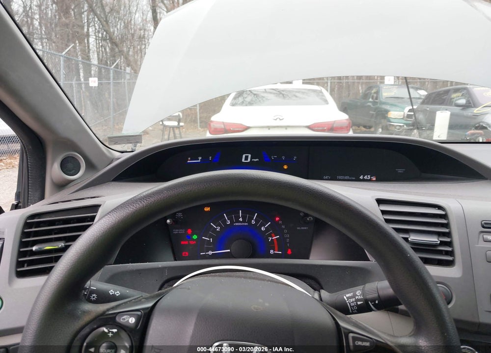 2012 HONDA CIVIC EX VIN: 19XFB2F86CE082857