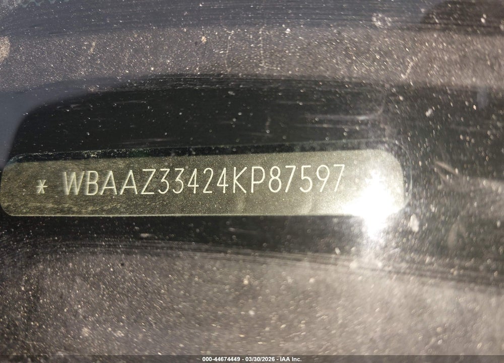 2004 BMW 325I VIN: WBAAZ33424KP87597