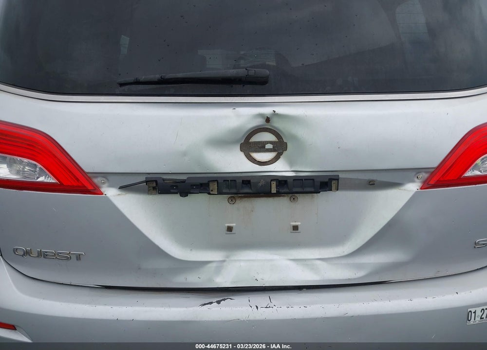 2015 NISSAN QUEST PLATINUM/S/SL/SV VIN: JN8AE2KP1F9124623