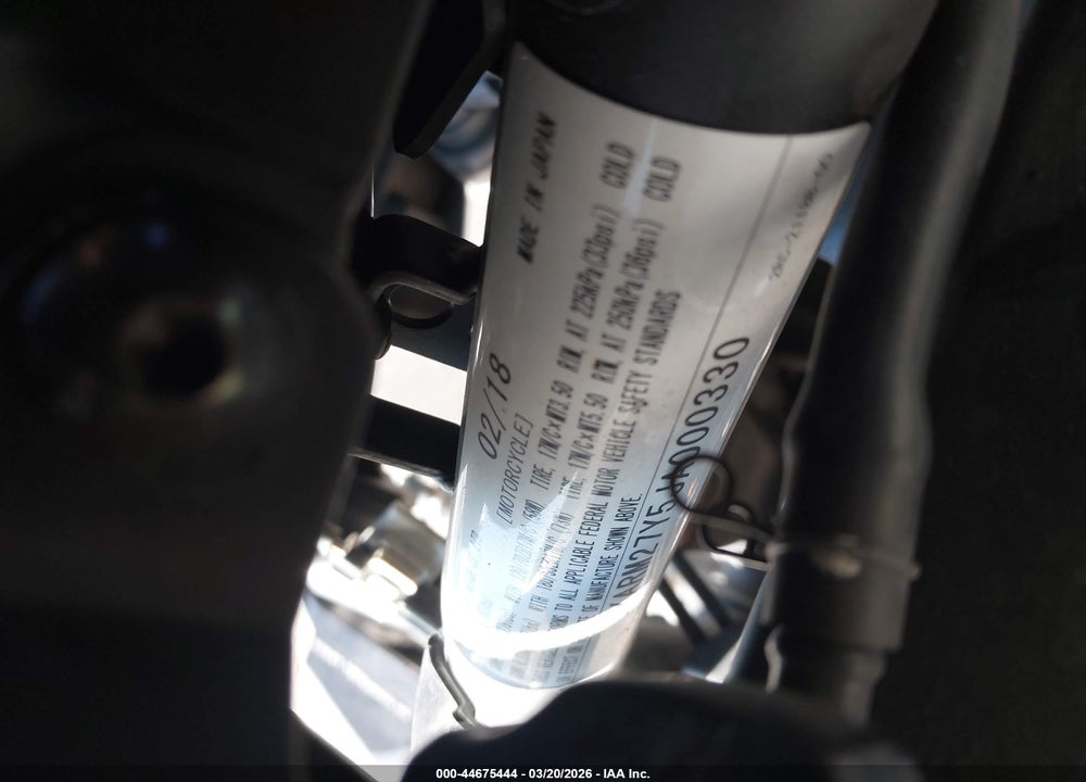 2018 YAMAHA MT07 C VIN: JYARM27Y5JA000330