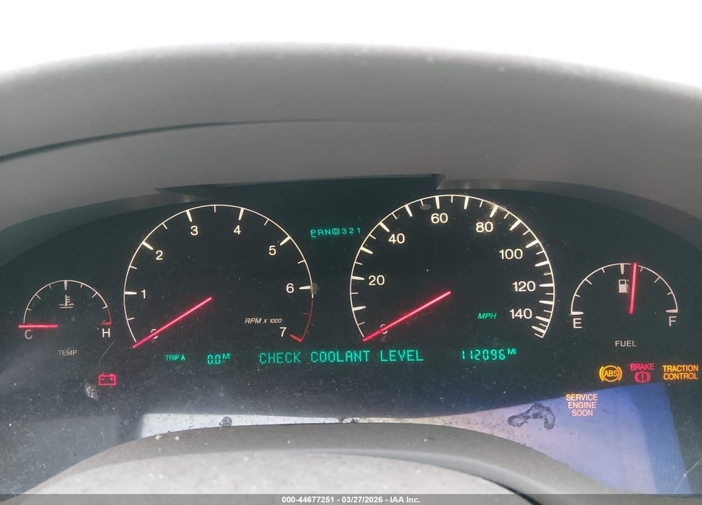 2003 CADILLAC SEVILLE STS VIN: 1G6KY54923U256261
