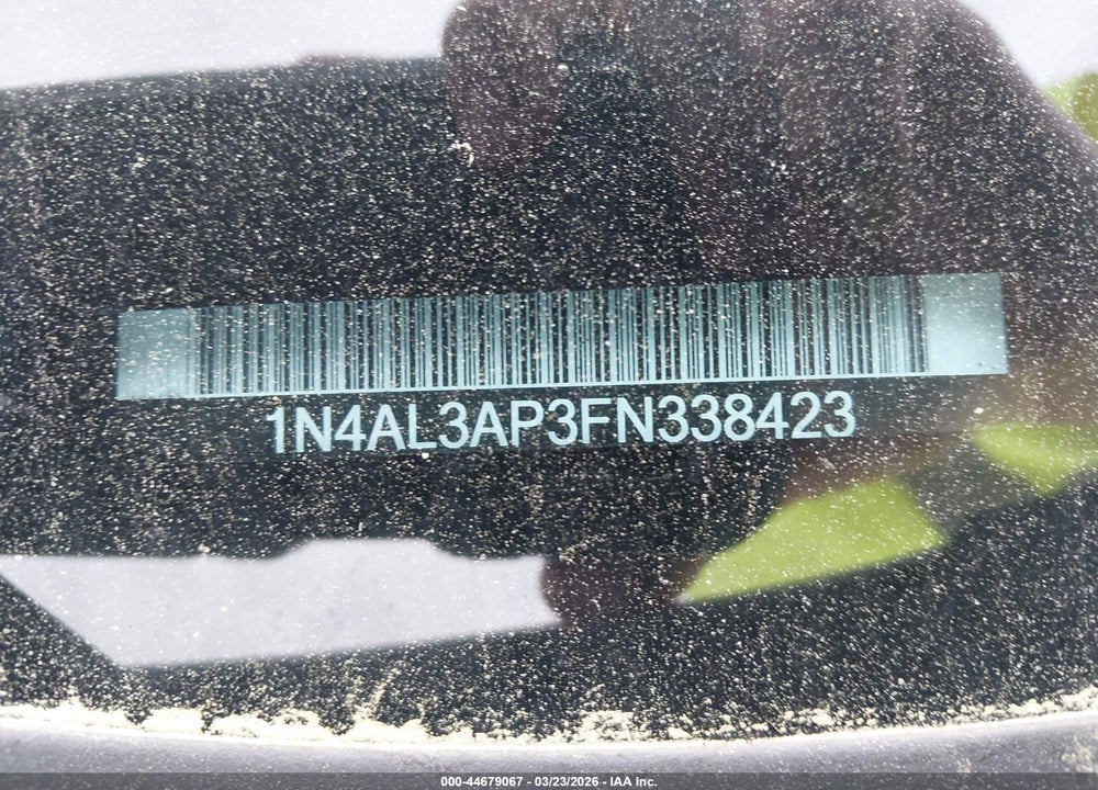 2015 NISSAN ALTIMA 2.5 SL VIN: 1N4AL3AP3FN338423