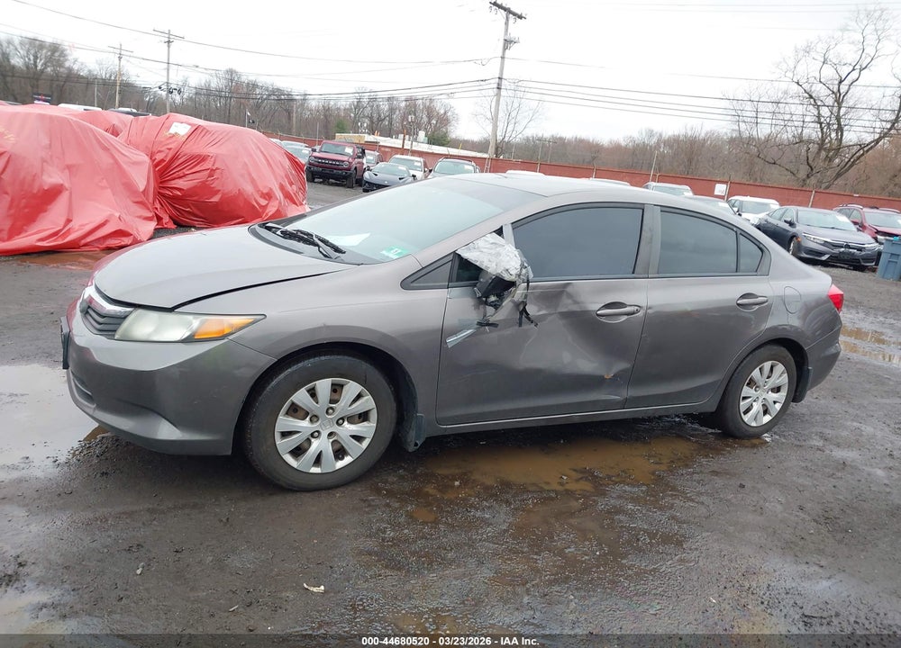 2012 HONDA CIVIC LX VIN: 19XFB2F50CE074095