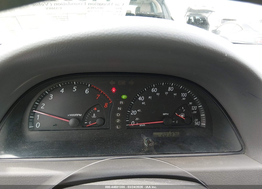 2002 TOYOTA CAMRY LE V6 VIN: 4T1BF32K52U032036