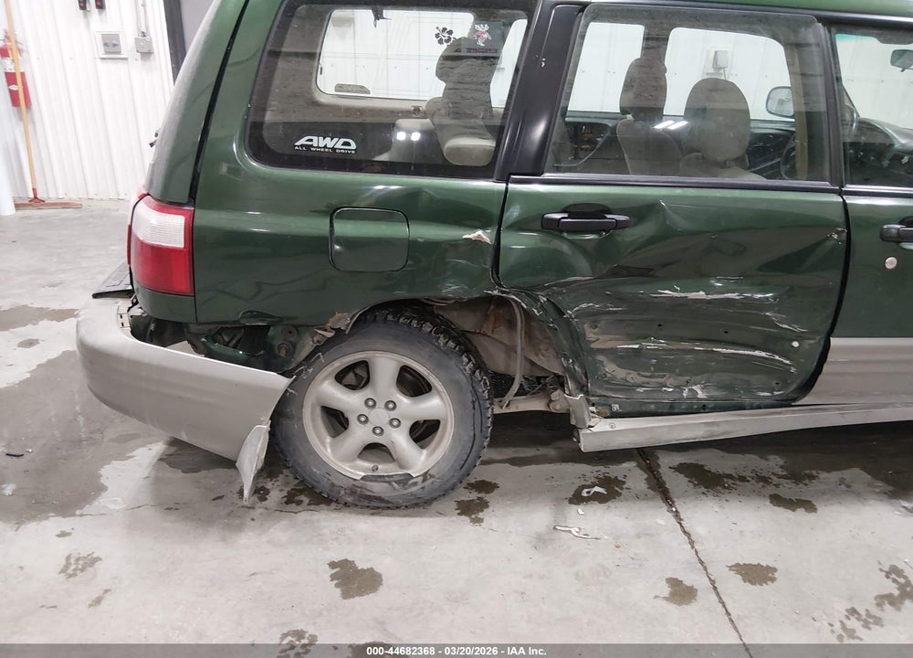 2002 SUBARU FORESTER S VIN: JF1SF65502H750104