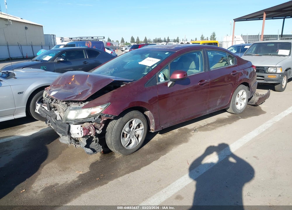 2013 HONDA CIVIC LX VIN: 19XFB2F50DE260804