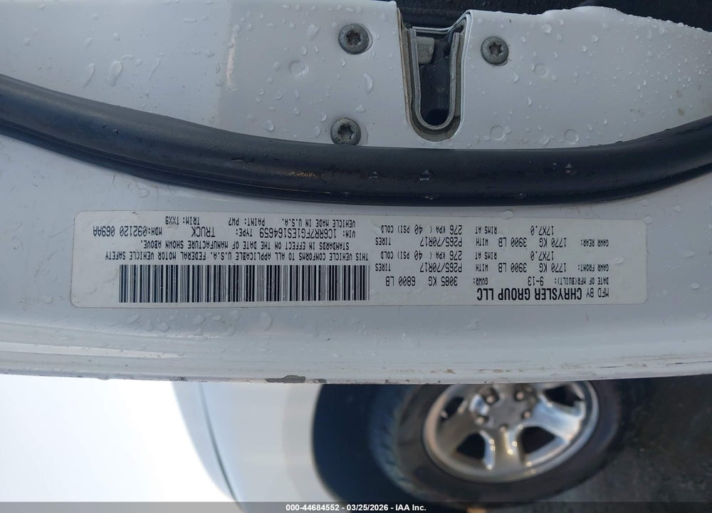 2014 RAM 1500 TRADESMAN VIN: 1C6RR7FG1ES164659