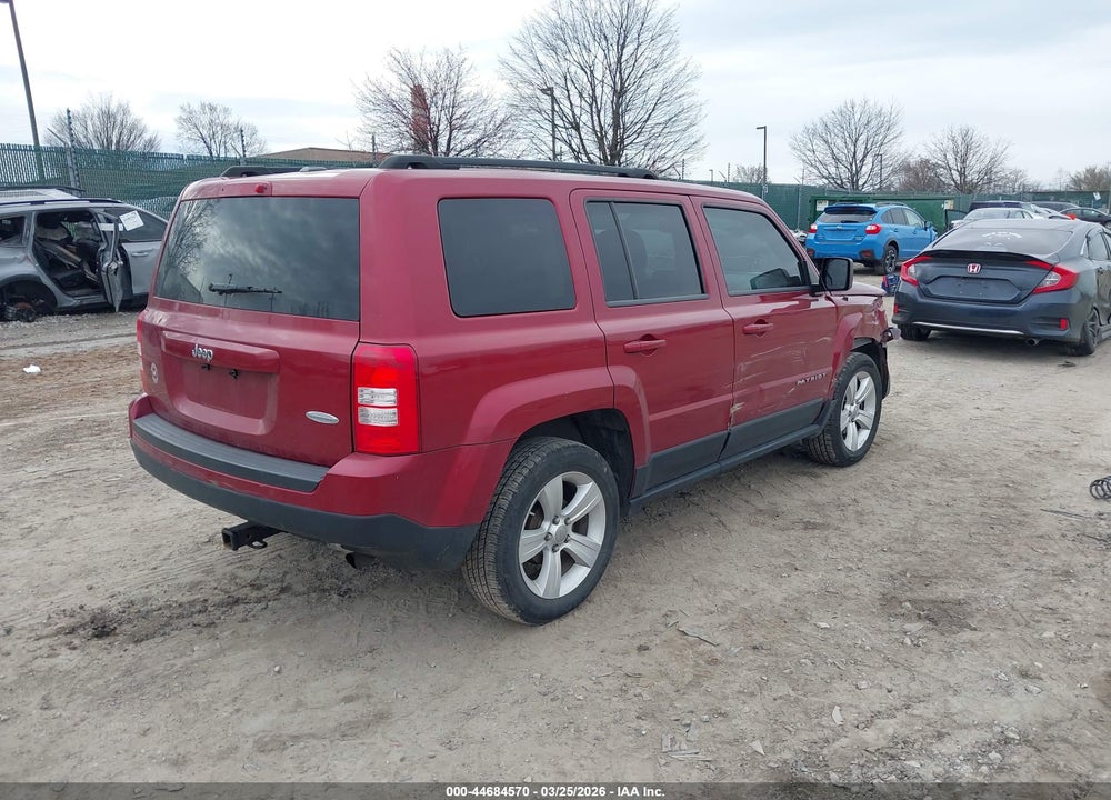 2012 JEEP PATRIOT LATITUDE VIN: 1C4NJPFB1CD526655