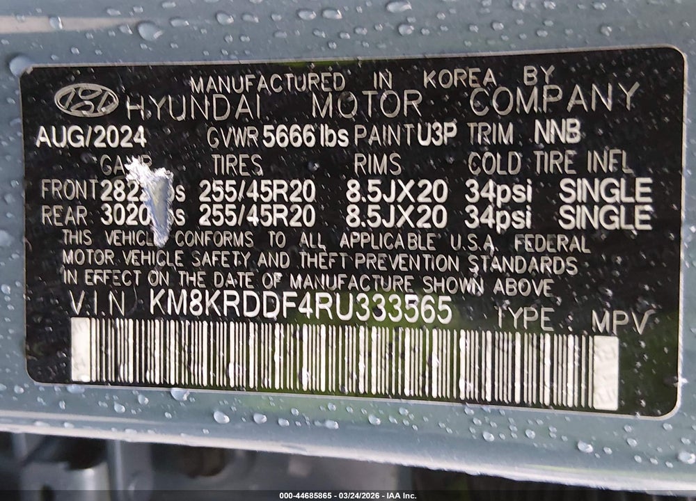 2024 HYUNDAI IONIQ 5 LIMITED VIN: KM8KRDDF4RU333565