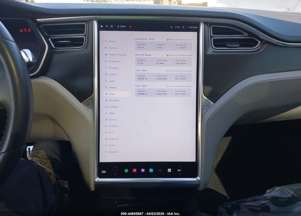 2014 TESLA MODEL S P85 VIN: 5YJSA1H14EFP39311