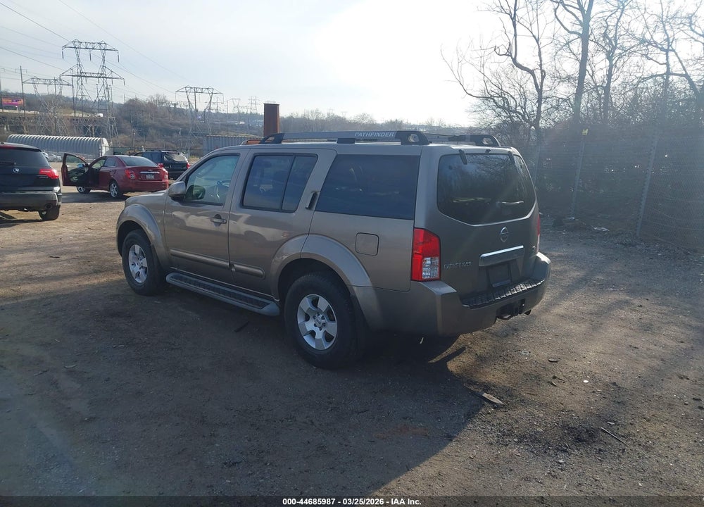 2005 NISSAN PATHFINDER SE VIN: 5N1AR18W55C771418