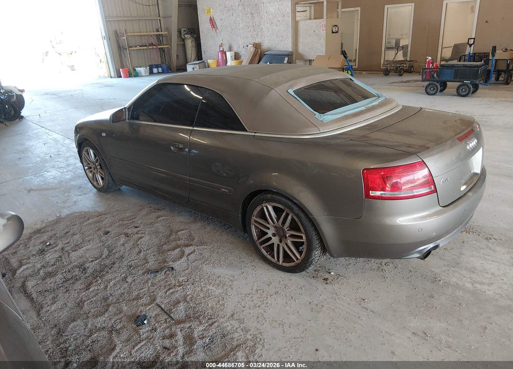 2009 AUDI A4 2.0T CABRIOLET QUATTRO VIN: WAUDF48HX9K010051