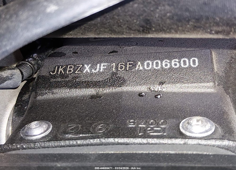 2015 KAWASAKI ZX636 F VIN: JKBZXJF16FA006600