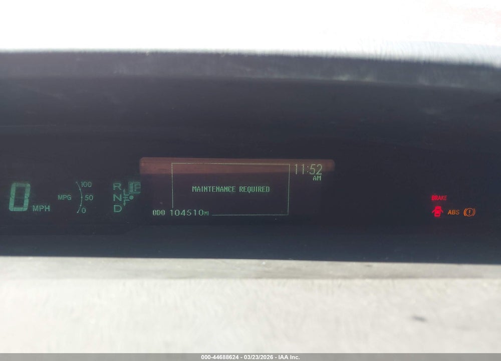 2012 TOYOTA PRIUS THREE VIN: JTDKN3DU7C1522096