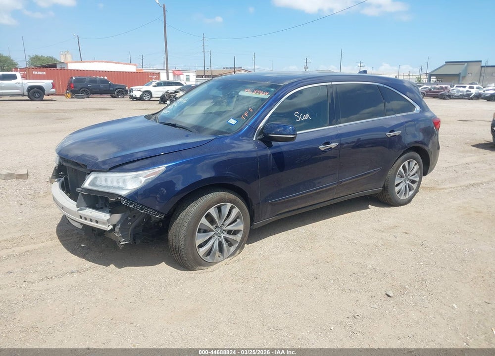 2014 ACURA MDX TECHNOLOGY PACKAGE VIN: 5FRYD4H41EB040486