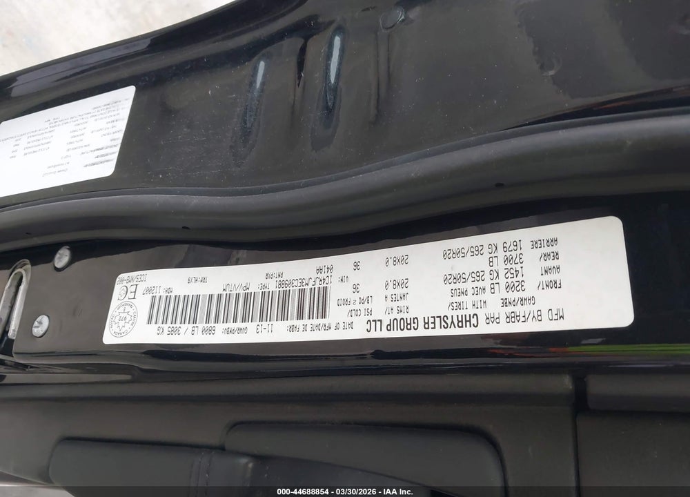 2014 JEEP GRAND CHEROKEE SUMMIT VIN: 1C4RJFJM3EC309881