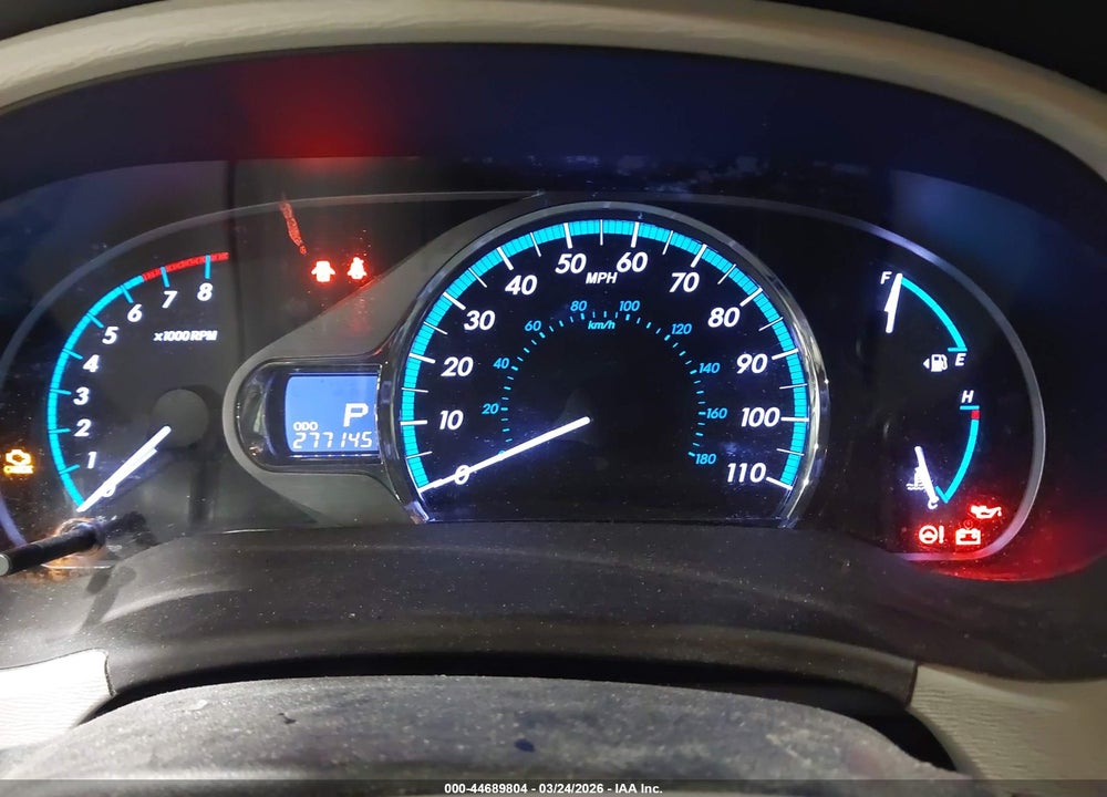 2012 TOYOTA SIENNA XLE 7 PASSENGER VIN: 5TDDK3DCXCS036328