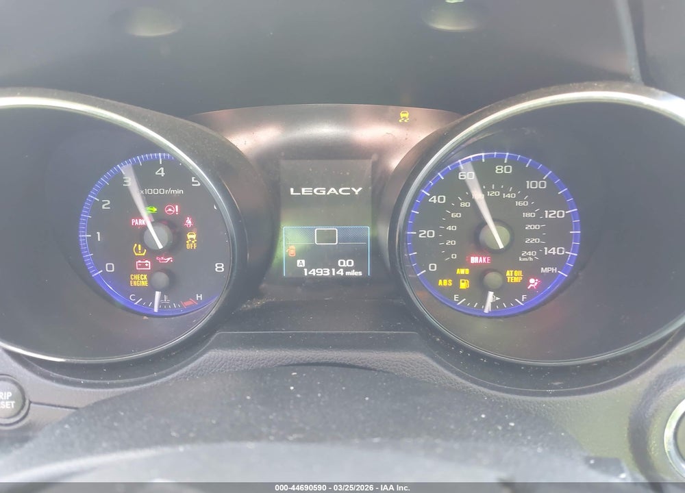 2017 SUBARU LEGACY 2.5I LIMITED VIN: 4S3BNAK6XH3026648