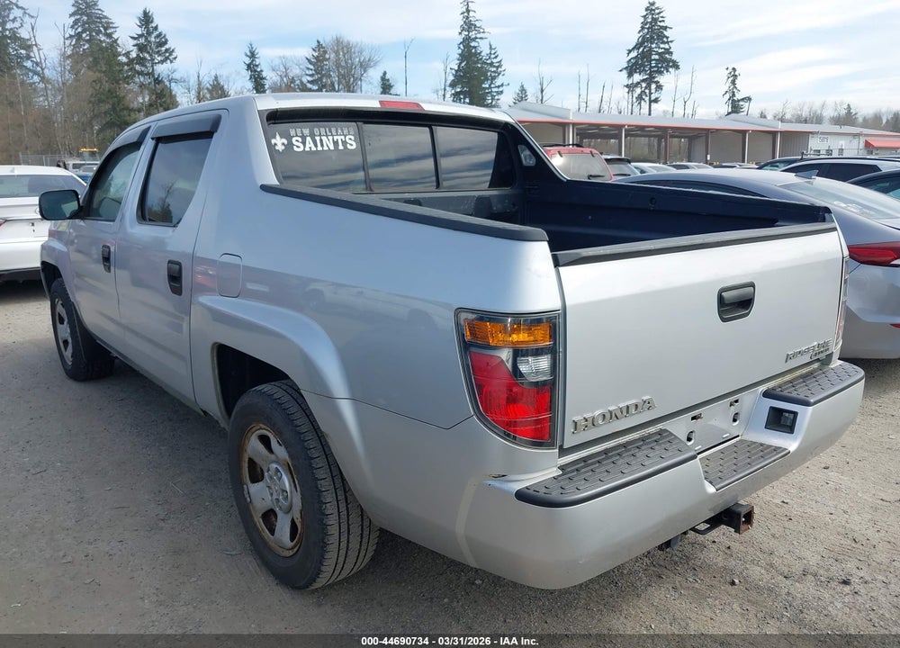 2007 HONDA RIDGELINE RT VIN: 2HJYK16207H533656