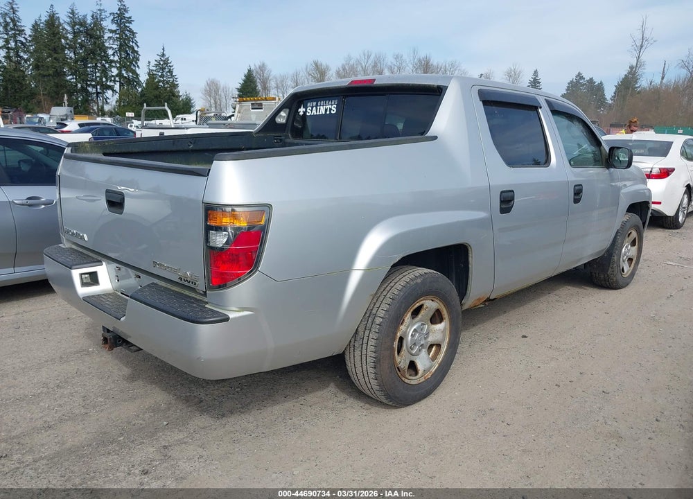 2007 HONDA RIDGELINE RT VIN: 2HJYK16207H533656