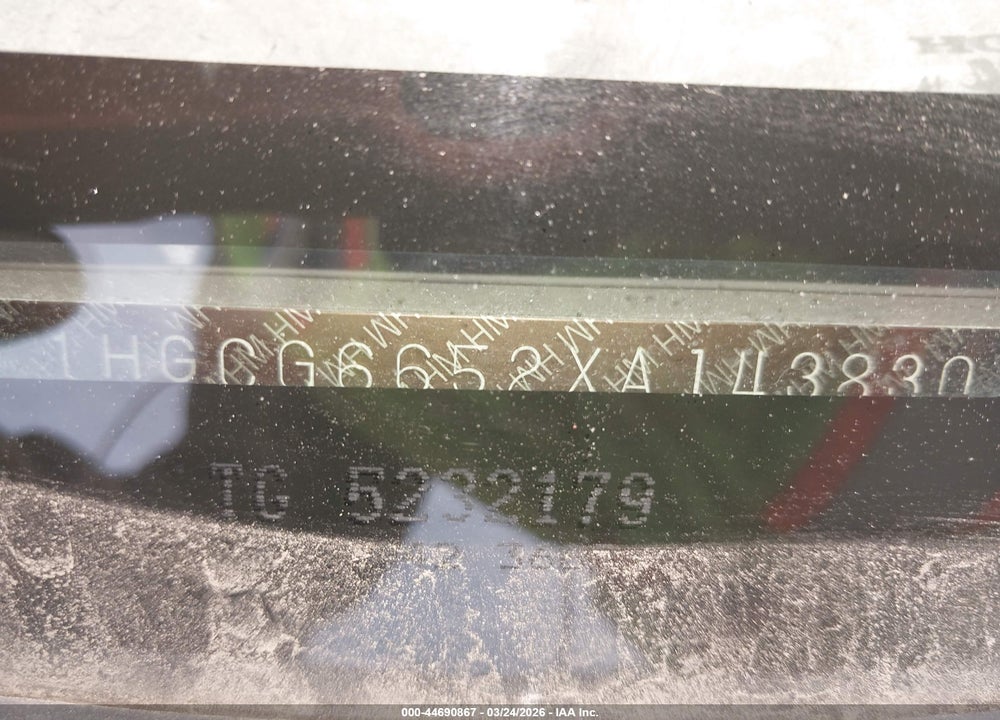 1999 HONDA ACCORD LX VIN: 1HGCG6652XA143830