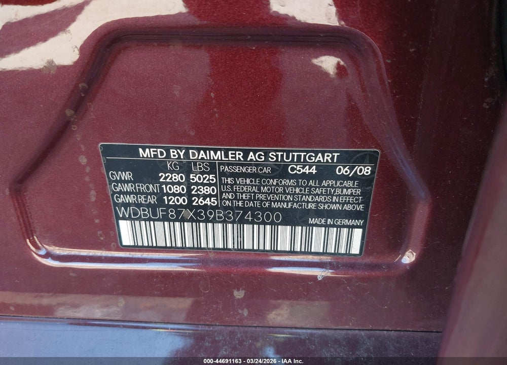 2009 MERCEDES-BENZ E 350 4MATIC VIN: WDBUF87X39B374300