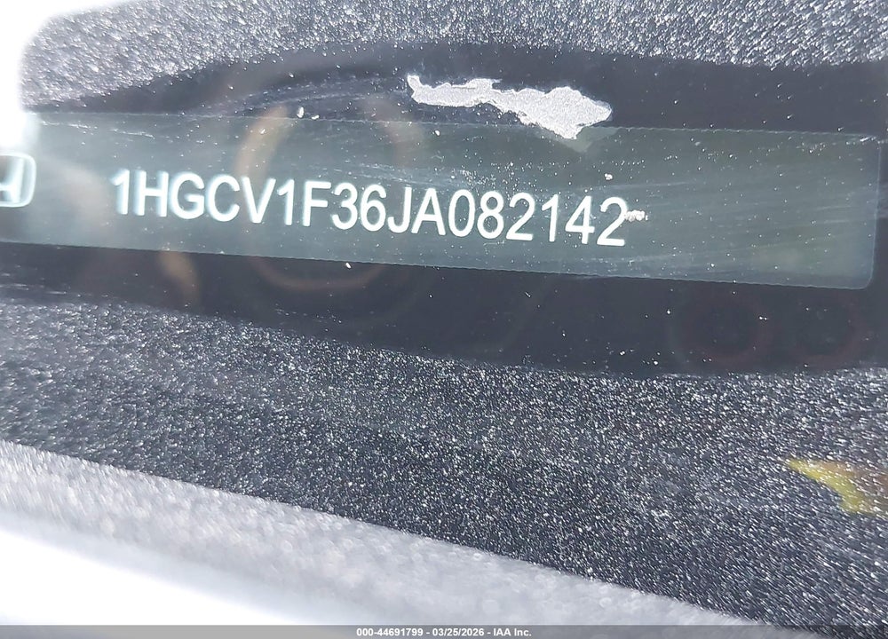 2018 HONDA ACCORD SPORT VIN: 1HGCV1F36JA082142