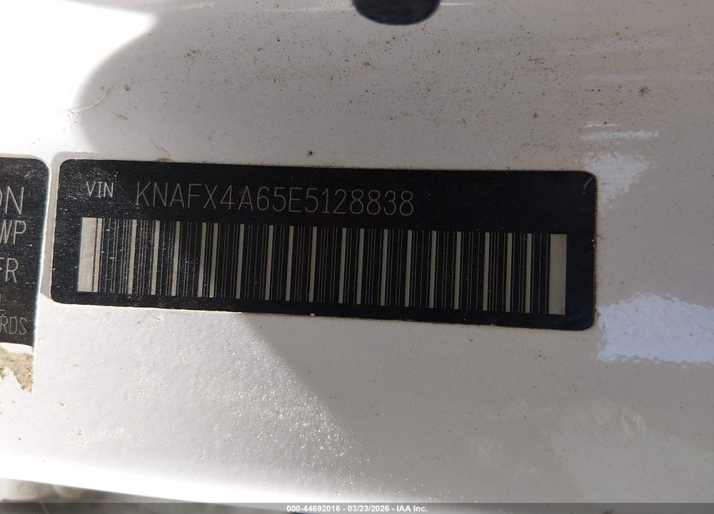 2014 KIA FORTE LX VIN: KNAFX4A65E5128838