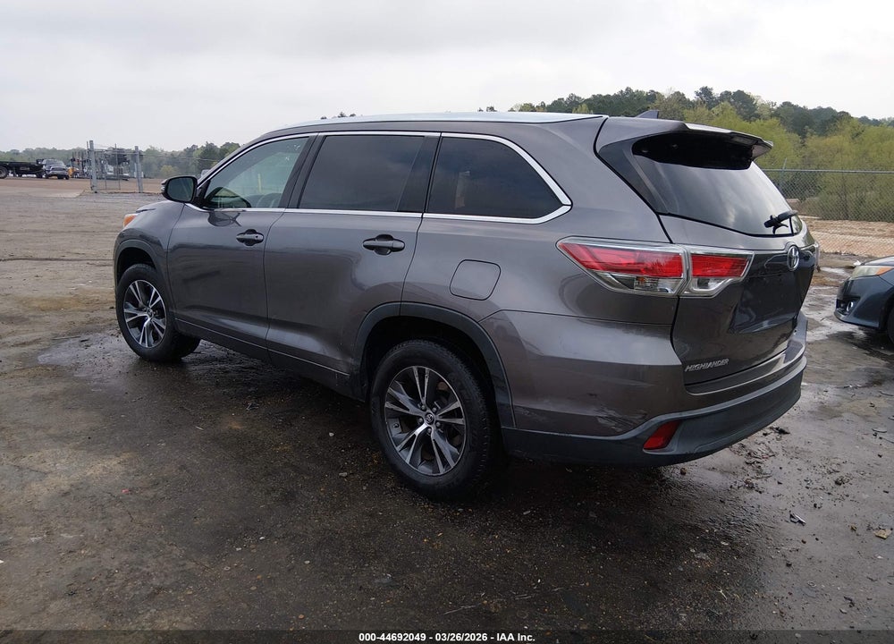 2016 TOYOTA HIGHLANDER XLE V6 VIN: 5TDKKRFHXGS503076