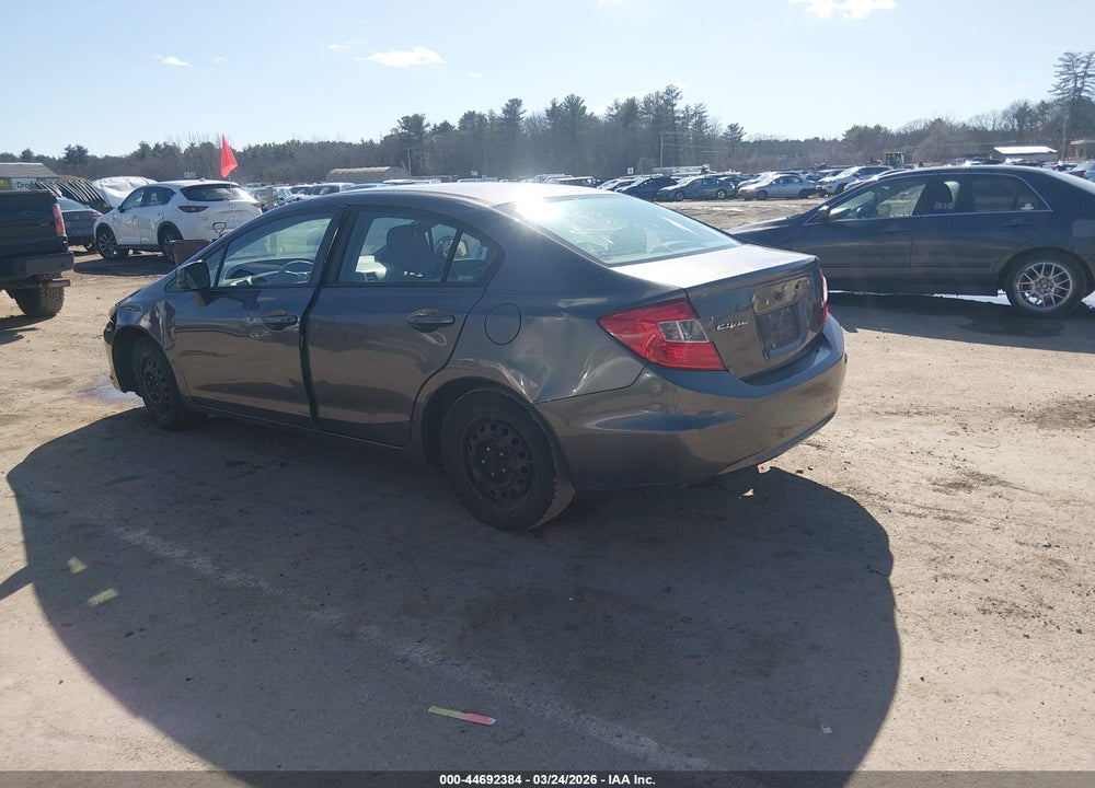 2012 HONDA CIVIC LX VIN: 19XFB2F52CE043477
