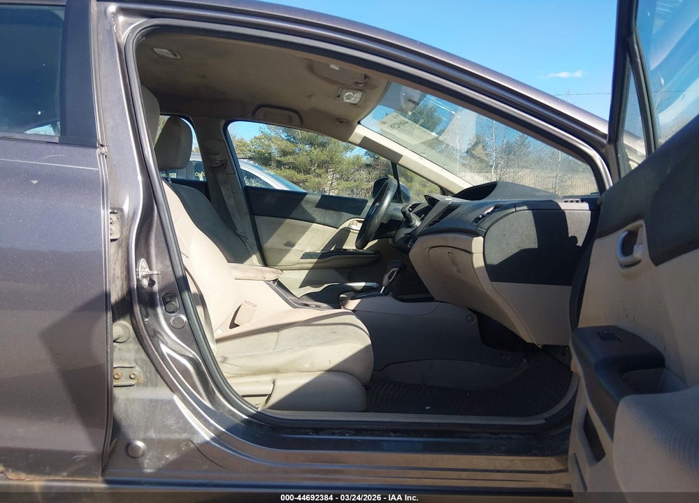 2012 HONDA CIVIC LX VIN: 19XFB2F52CE043477
