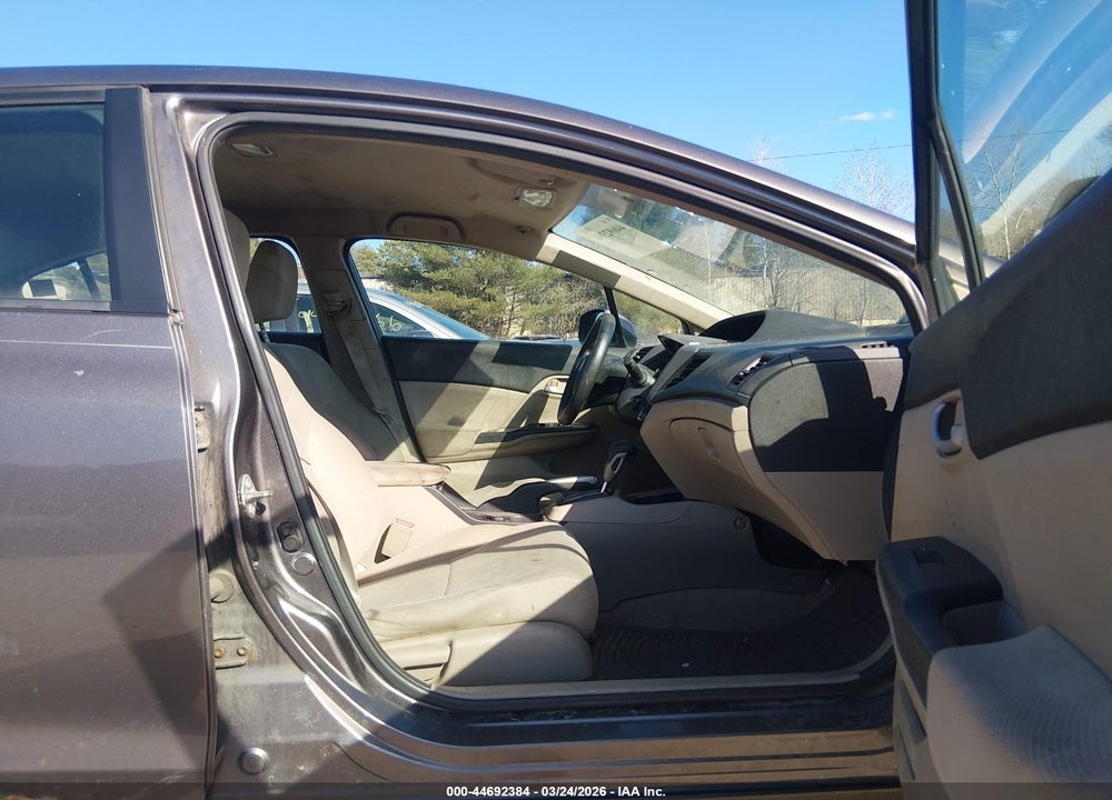 2012 HONDA CIVIC LX VIN: 19XFB2F52CE043477