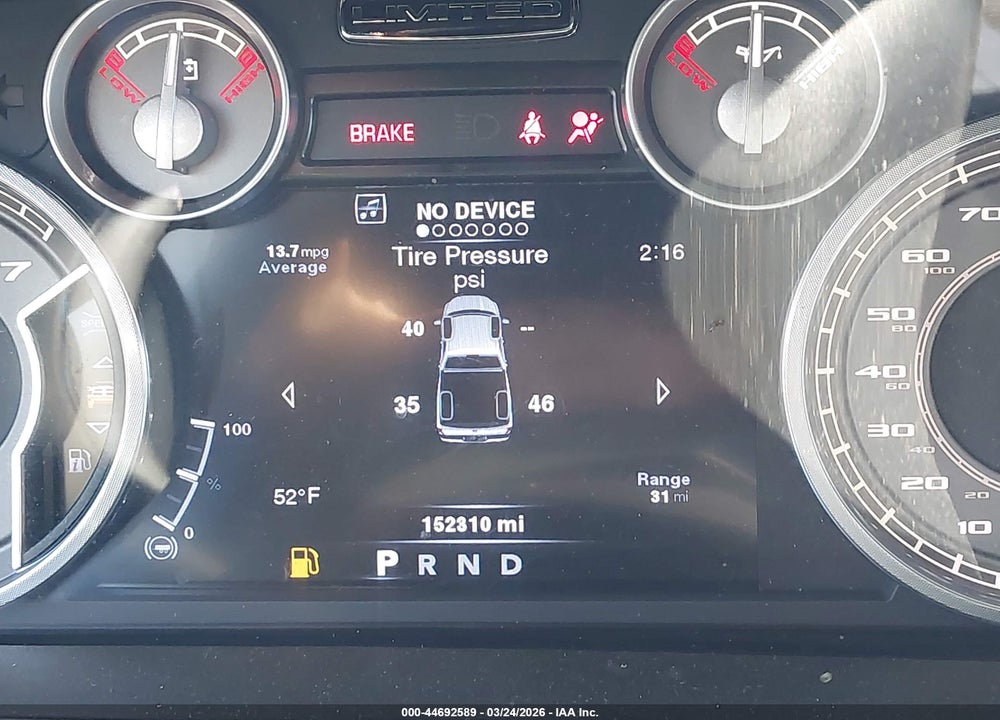 2014 RAM 1500 LONGHORN LIMITED VIN: 1C6RR7WT6ES338254