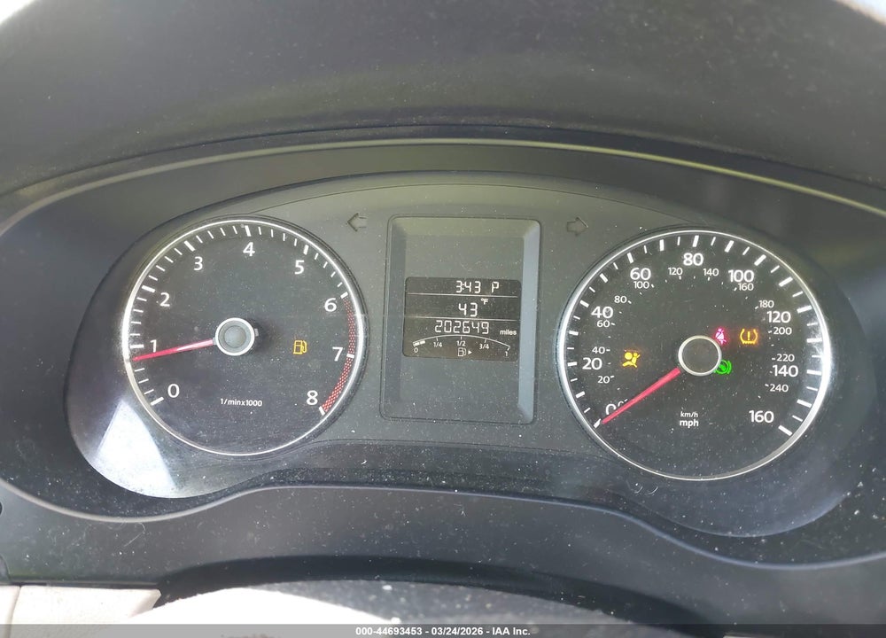 2012 VOLKSWAGEN JETTA 2.5L SE VIN: 3VWDP7AJ3CM470552