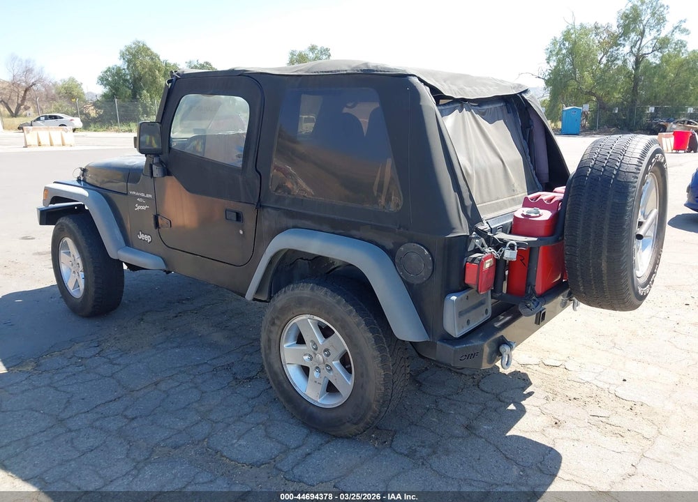 2000 JEEP WRANGLER SPORT VIN: 1J4FA49S0YP717921