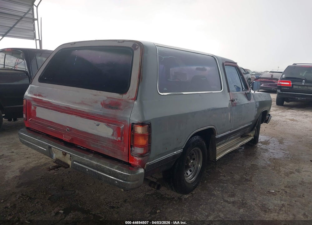 1990 DODGE RAMCHARGER AD-100 VIN: 3B4GE07Y4LM012114