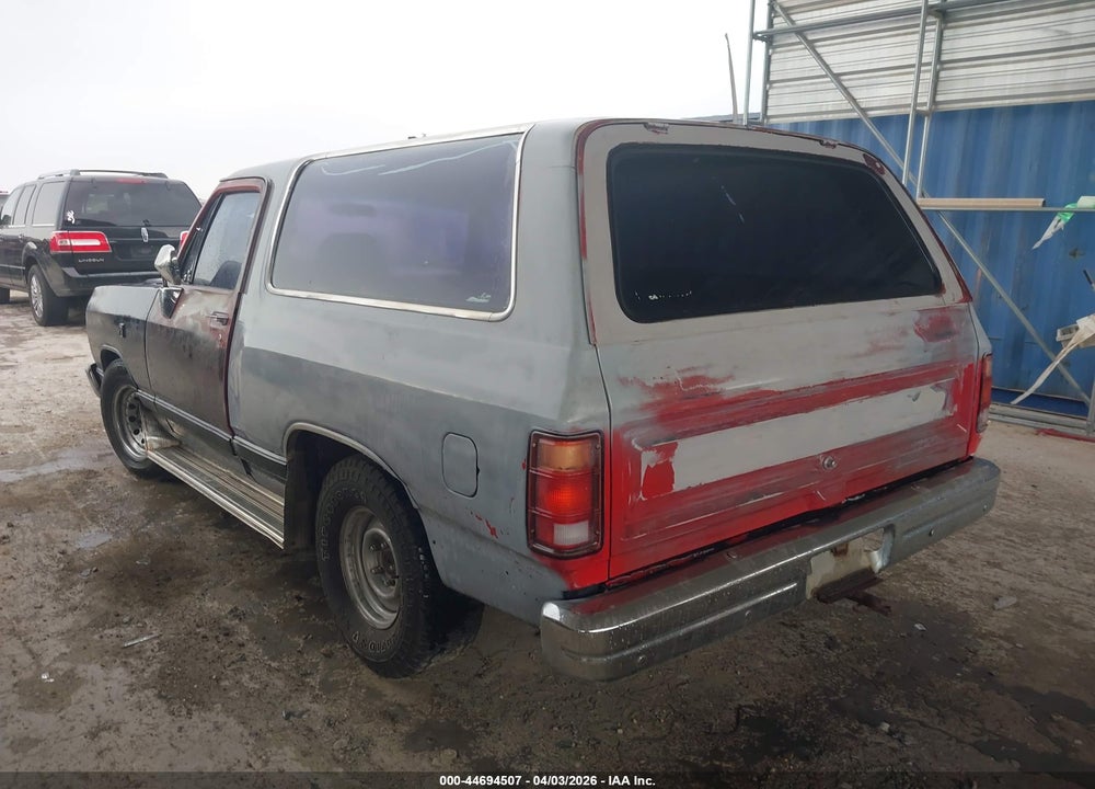1990 DODGE RAMCHARGER AD-100 VIN: 3B4GE07Y4LM012114