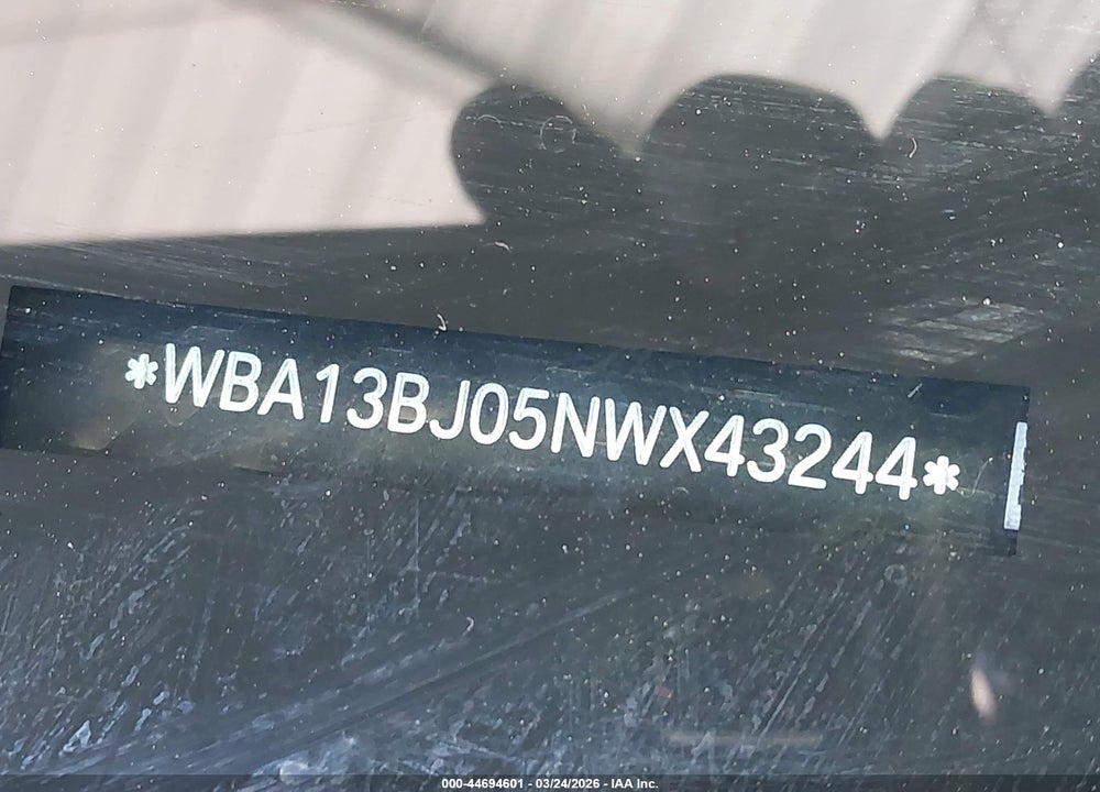 2022 BMW 530 I XDRIVE VIN: WBA13BJ05NWX43244