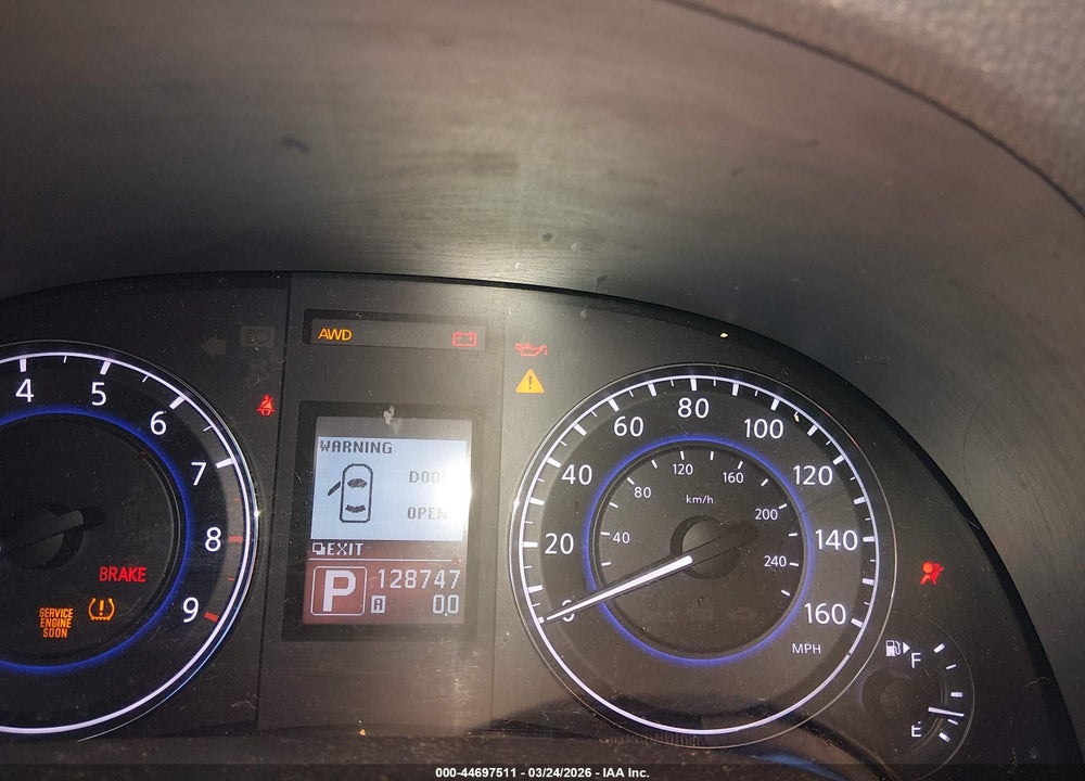 2013 INFINITI G37X VIN: JN1CV6AR7DM767876
