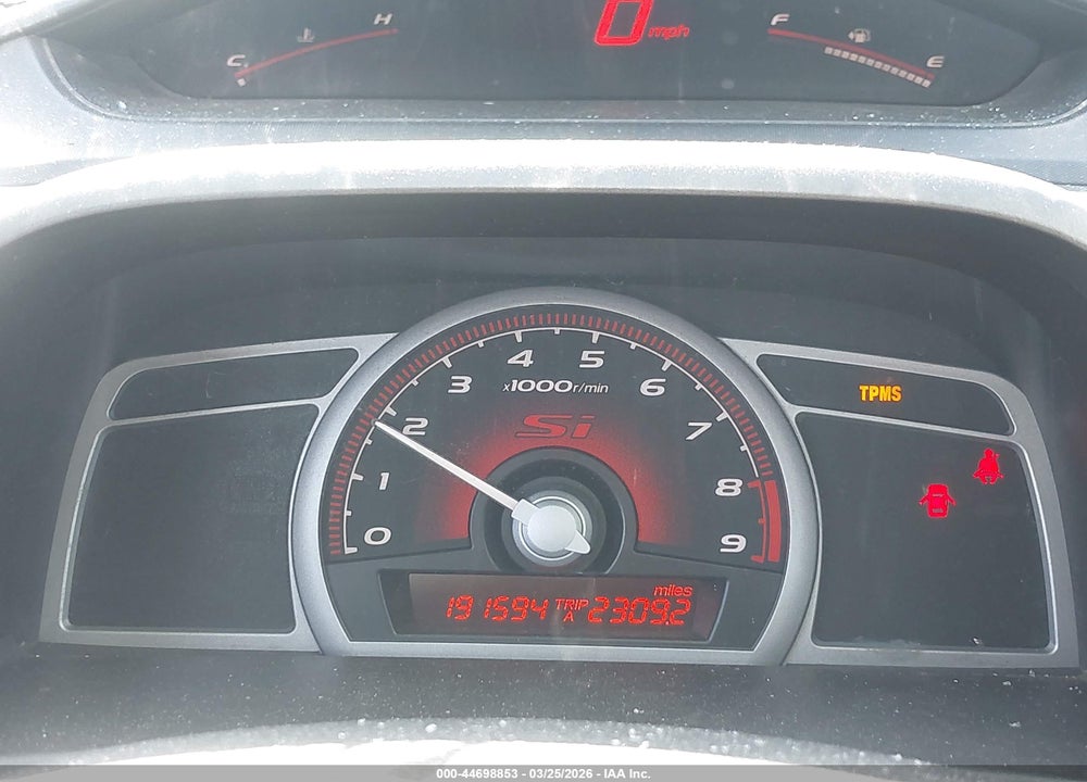 2008 HONDA CIVIC SI VIN: 2HGFG21548H700835